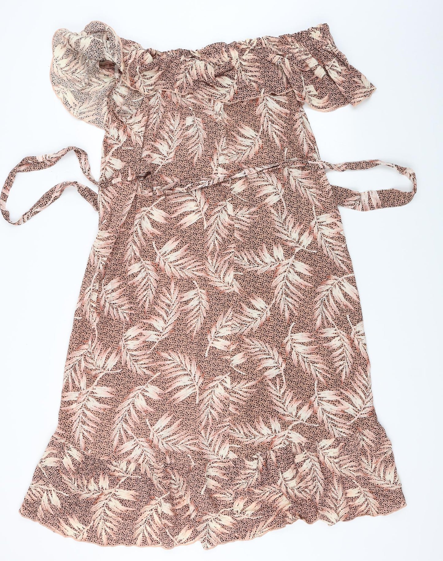 George Womens Pink Floral  Shift  One Size  - shoulderless