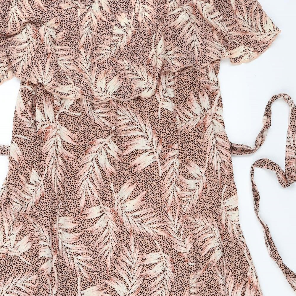 George Womens Pink Floral  Shift  One Size  - shoulderless