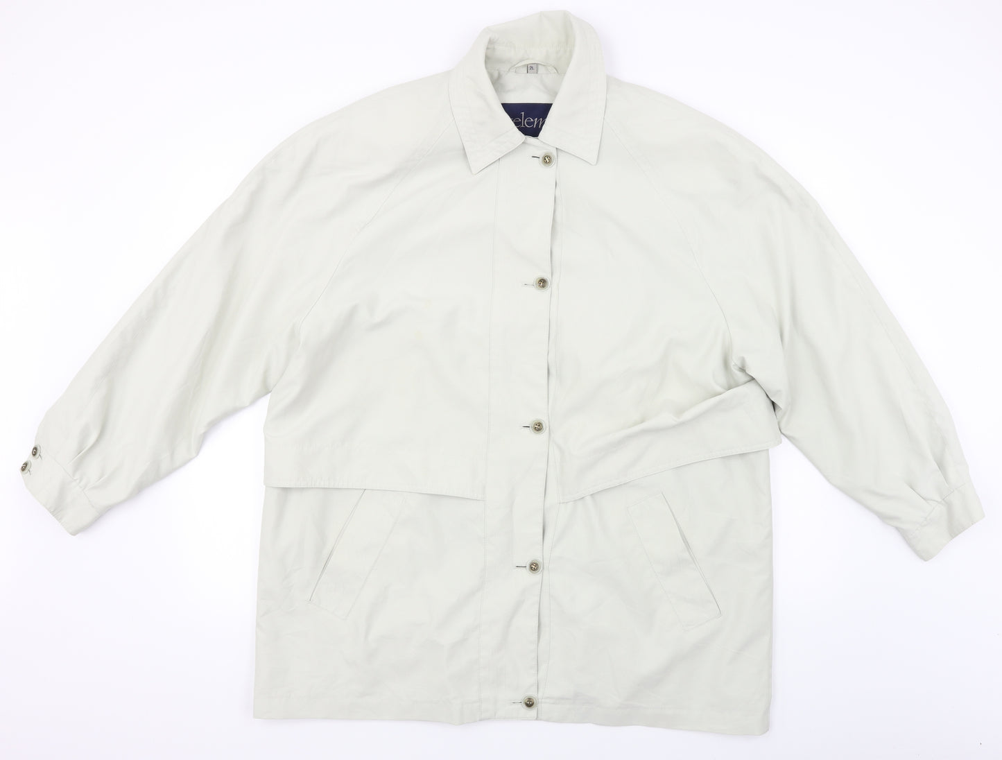 telemac Mens Ivory   Overcoat Coat Size 2XL