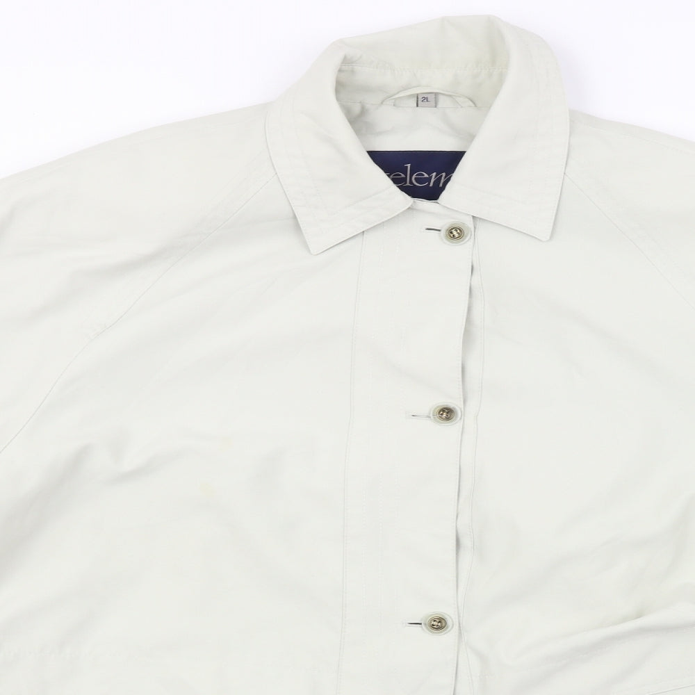 telemac Mens Ivory   Overcoat Coat Size 2XL