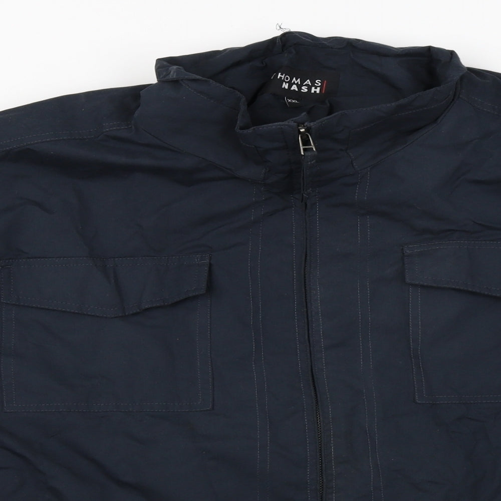 Thomas Nash Mens Blue   Rain Coat Coat Size 2XL