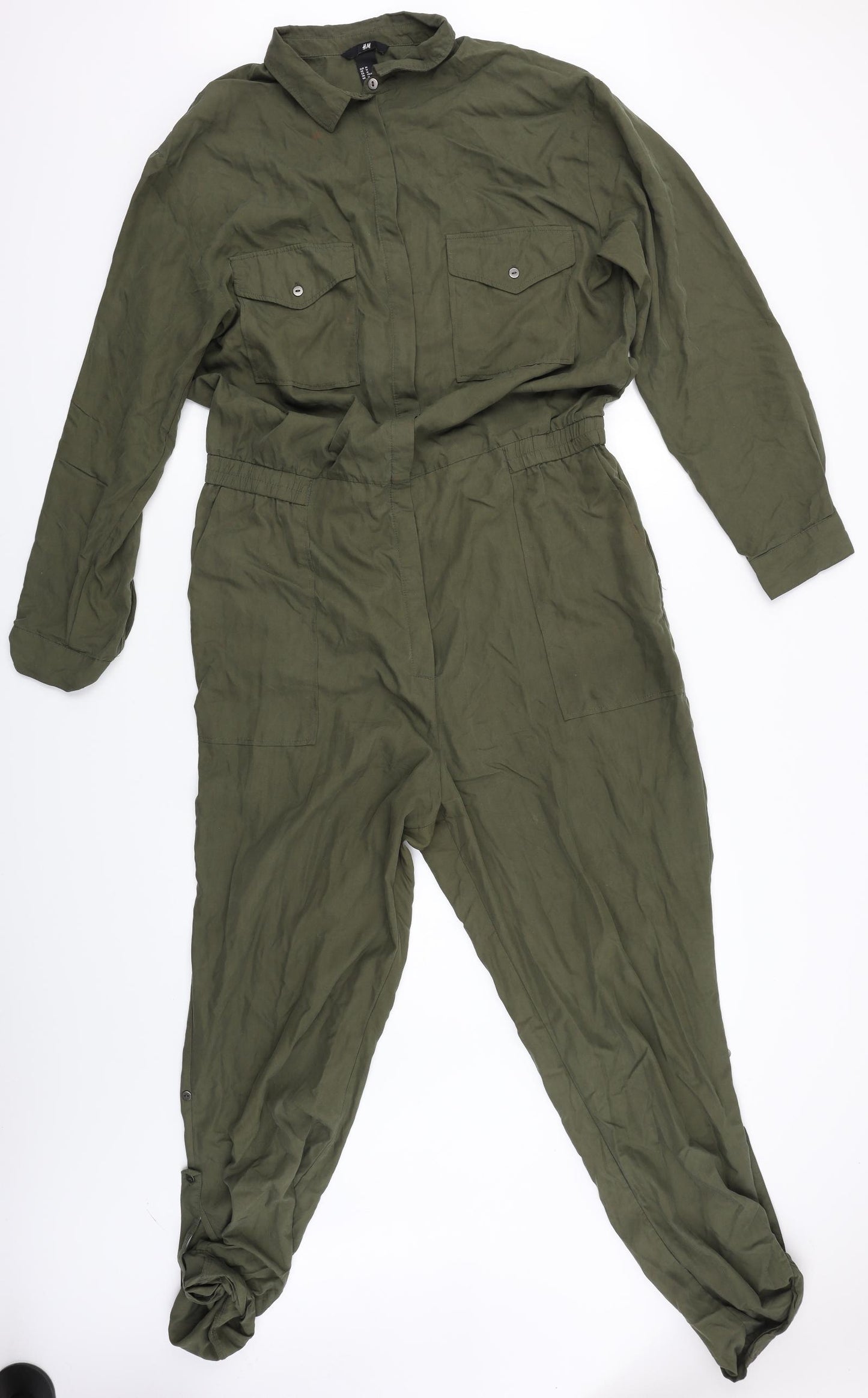H&M Womens Green   Coverall One-Piece Size 16