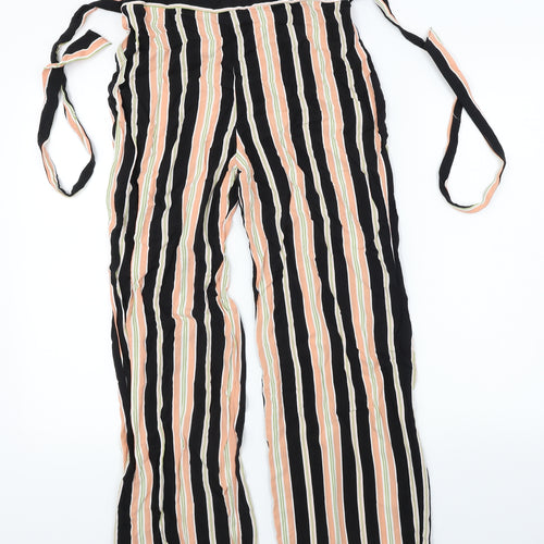 Dorothy Perkins Womens Orange Striped  Chino Trousers Size 10 L24 in