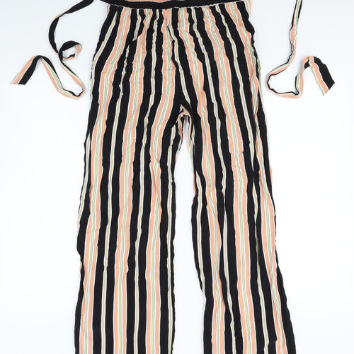 Dorothy Perkins Womens Orange Striped  Chino Trousers Size 10 L24 in