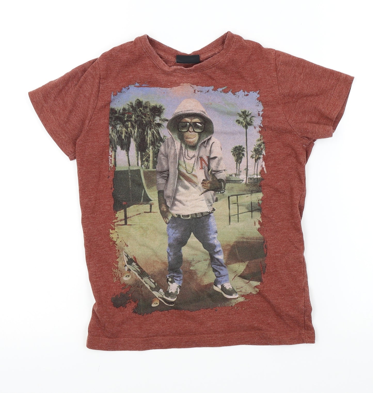 NEXT Boys Red   Basic Polo Size 7 Years  - Monkey