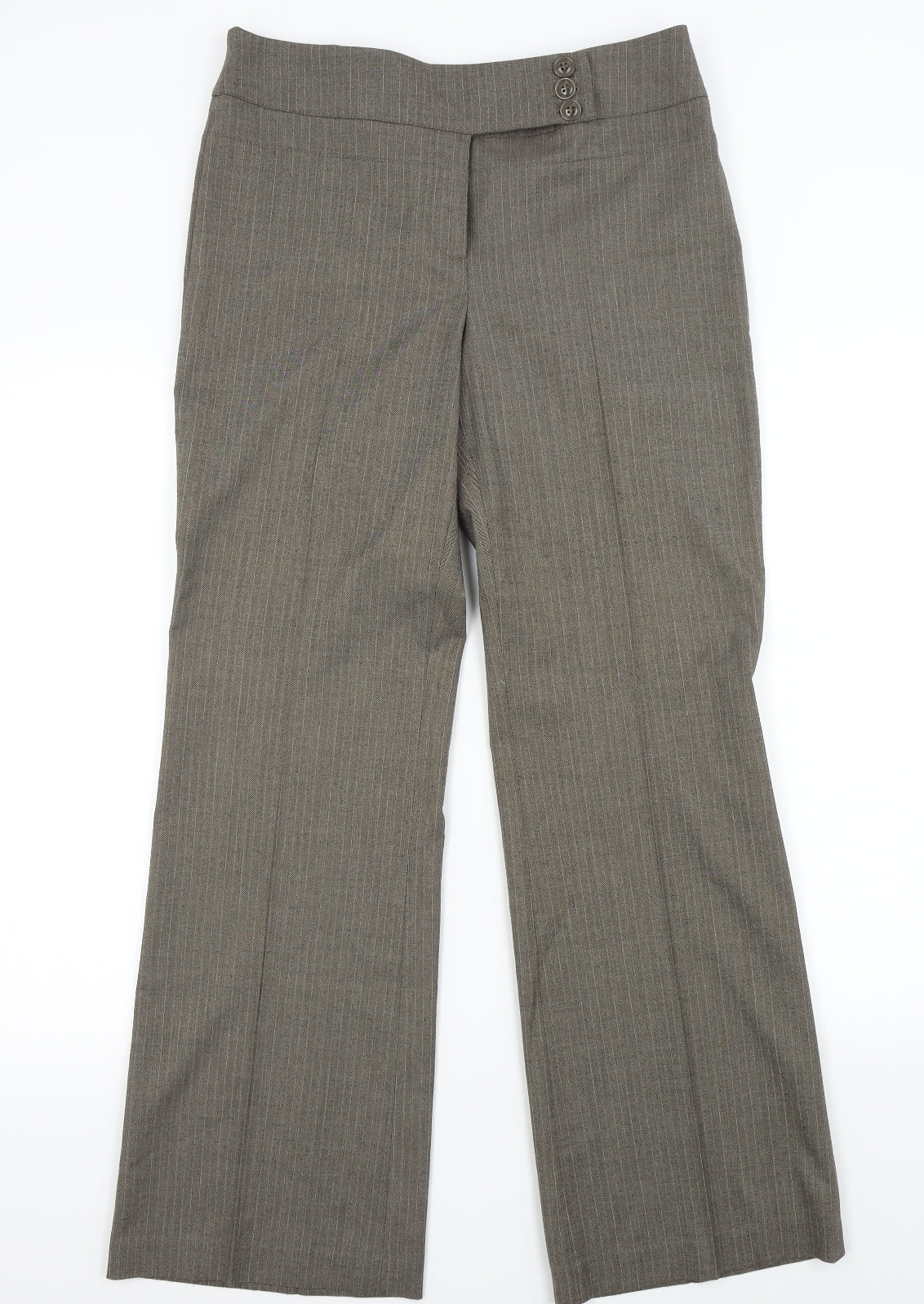 NEXT Womens Grey Striped  Trousers  Size 10
