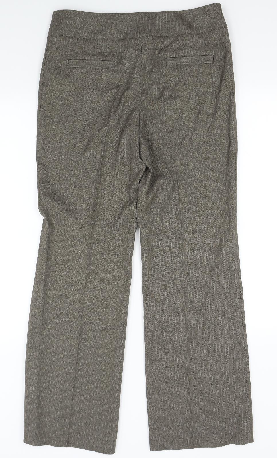 NEXT Womens Grey Striped  Trousers  Size 10
