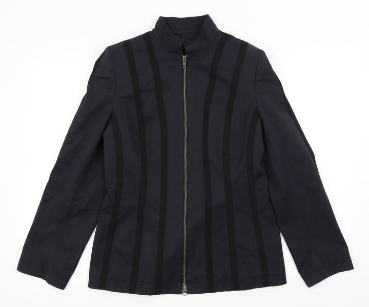 Linea Womens Black Rain Coat Blazer Size 12