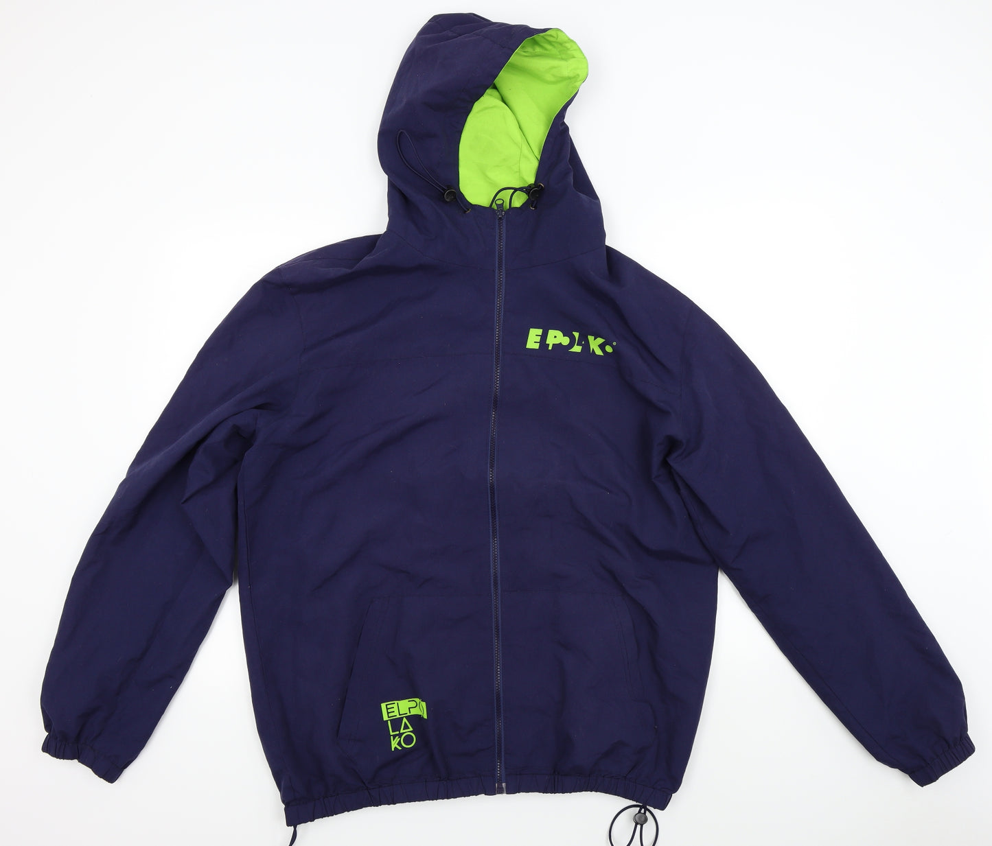 El Polka Mens Blue   Rain Coat Jacket Size L