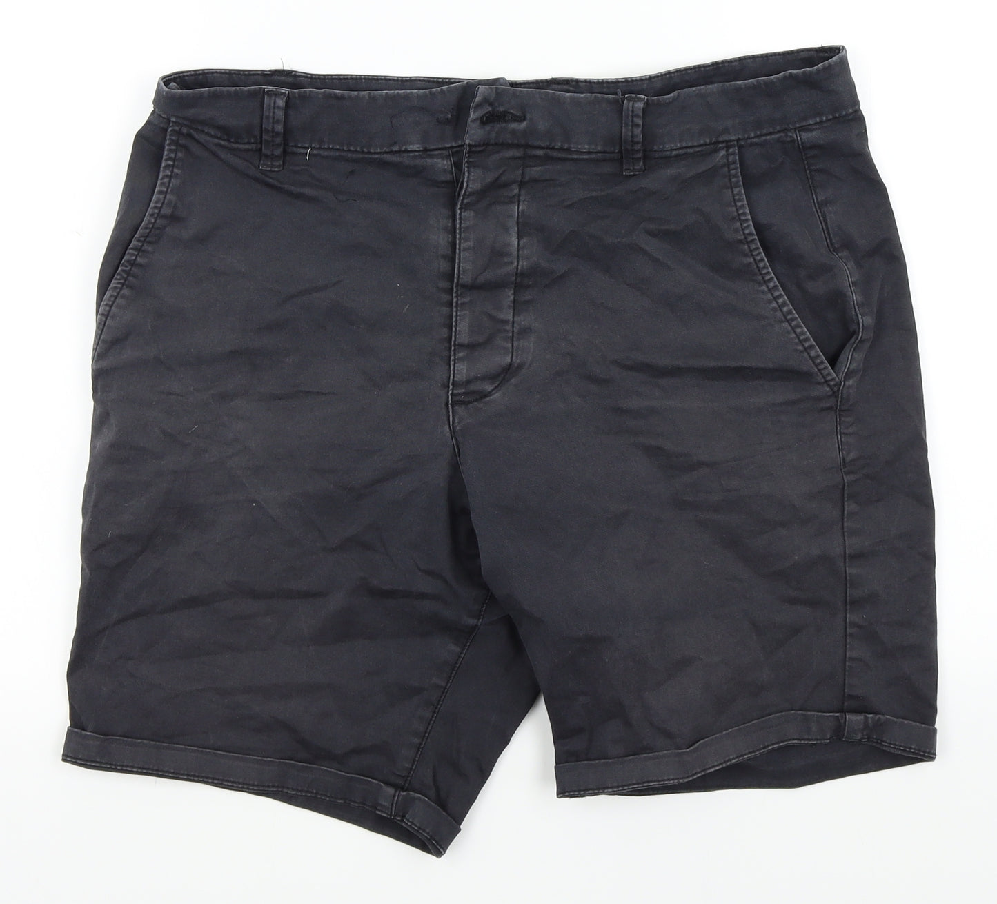 French Connection Mens Black   Chino Shorts Size 32