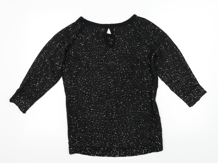 Tommy & Kate Womens Black   Pullover Jumper Size 12