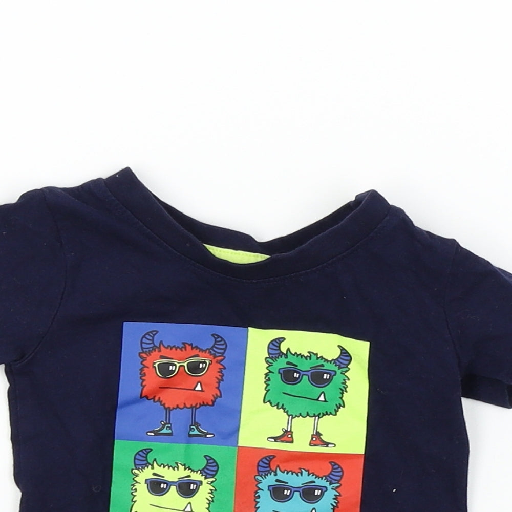 Primark Boys Blue   Basic T-Shirt Size 3-6 Months