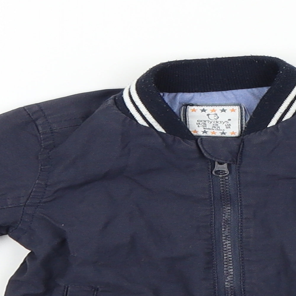 Earlydays Boys Blue   Bomber Jacket Jacket Size 3-6 Months