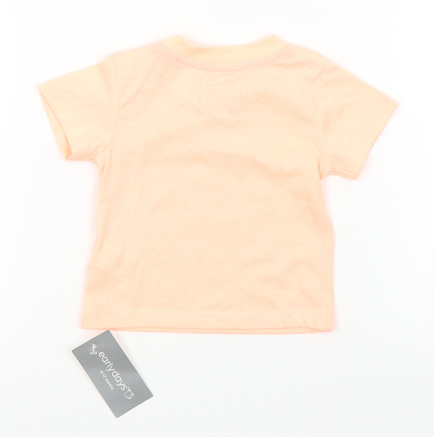 Earlydays Boys Orange   Basic T-Shirt Size 3-6 Months
