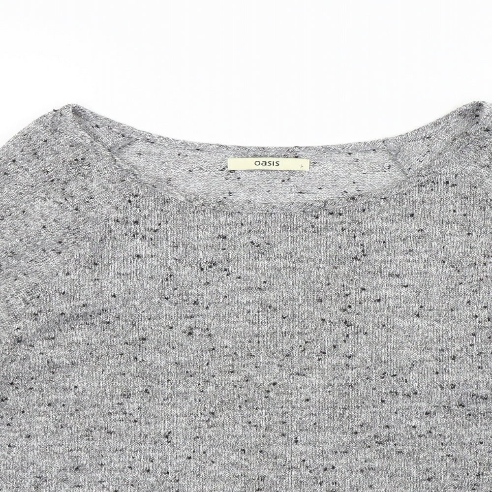 Oasis Womens Grey   Pullover Jumper Size L