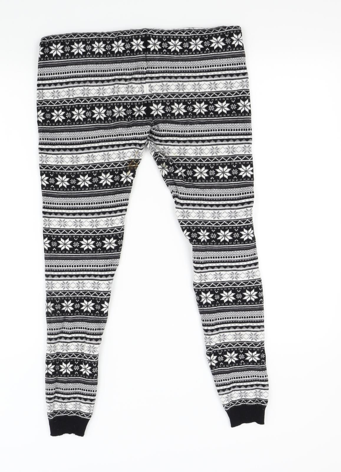 Atmoshpere Womens Black Geometric  Jogger Leggings Size 12