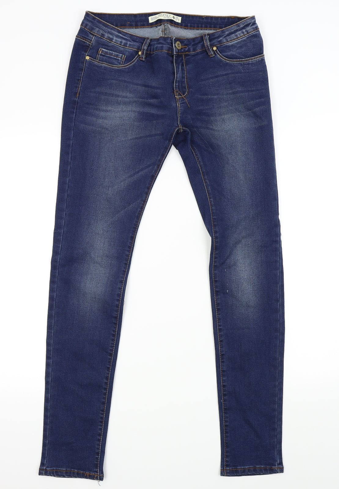 Toxik3 Womens Blue  Denim Straight Jeans Size 12