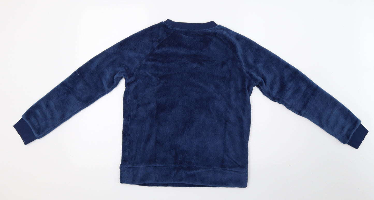 Avon Womens Blue Solid  Top Pyjama Top Size 6  - polar bear