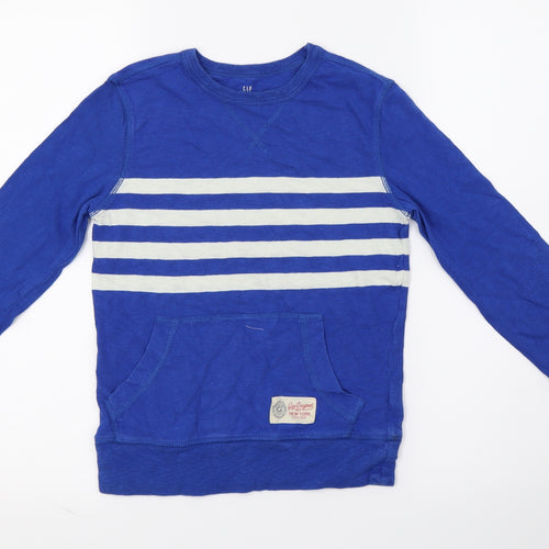 Gap Boys Blue Striped  Pullover Jumper Size S