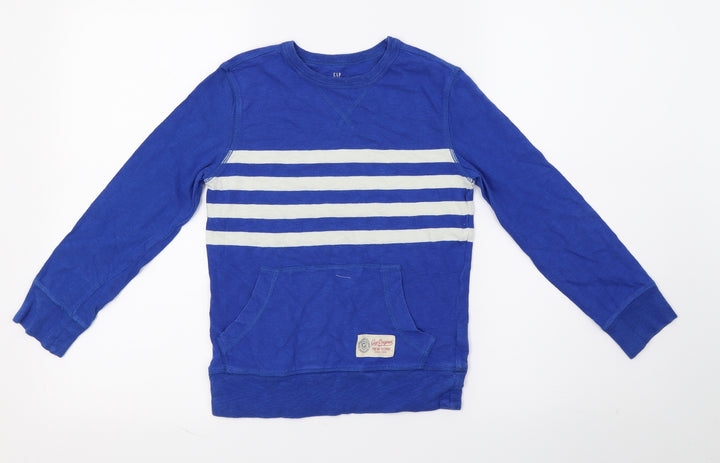 Gap Boys Blue Striped  Pullover Jumper Size S