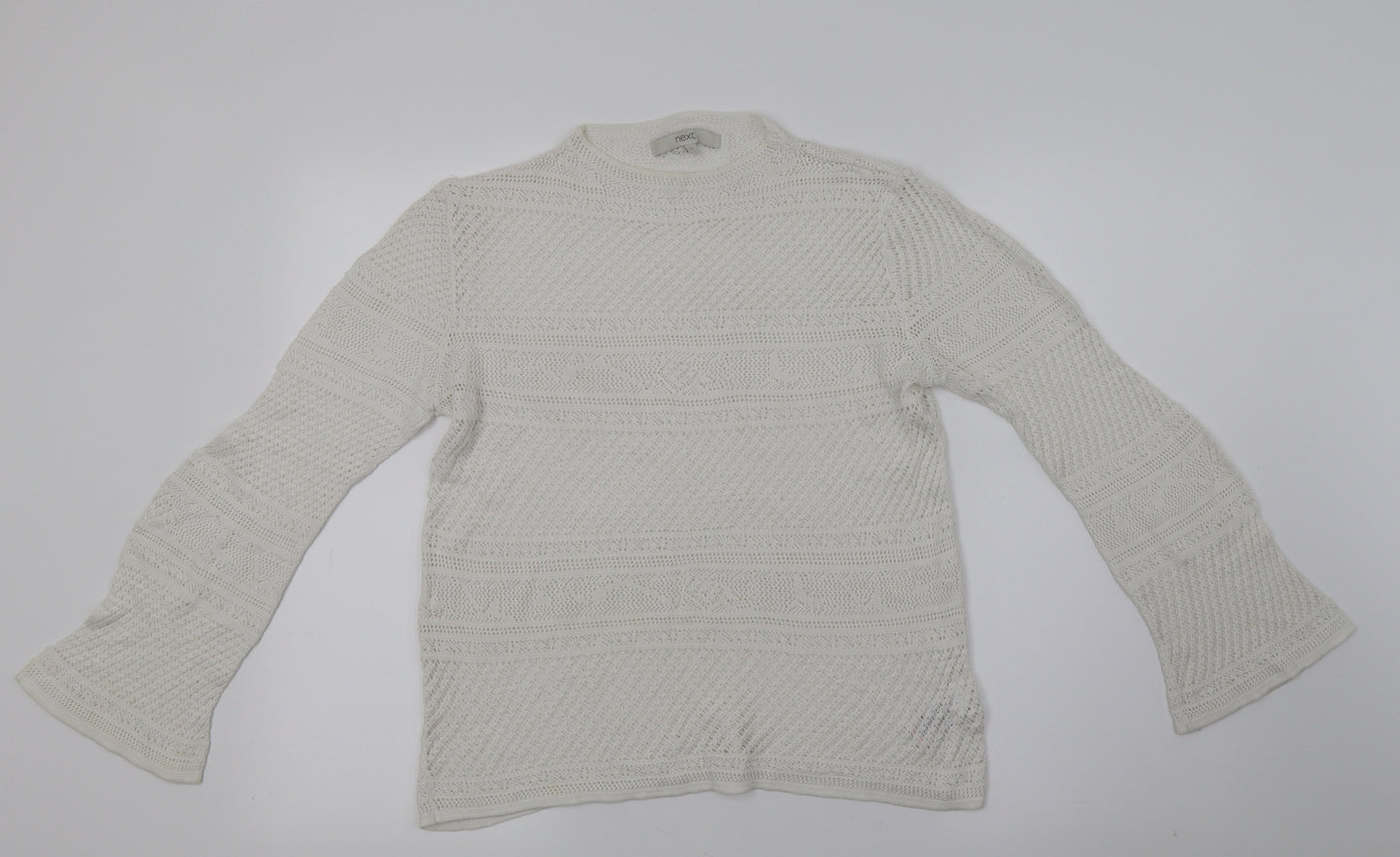 NEXT Womens White   Basic Blouse Size 12  - Knitted
