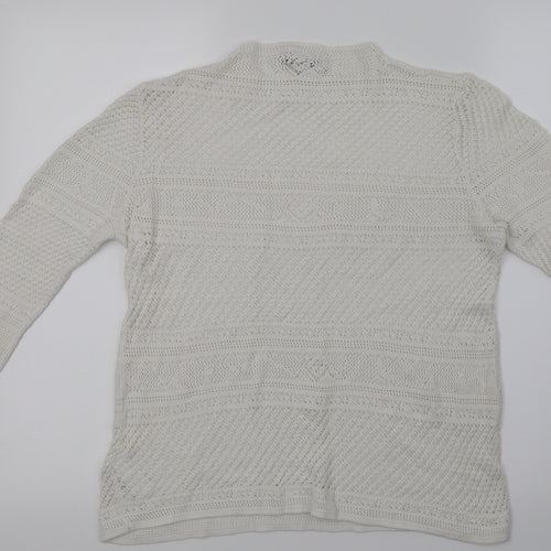 NEXT Womens White   Basic Blouse Size 12  - Knitted