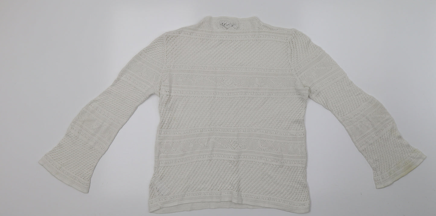 NEXT Womens White   Basic Blouse Size 12  - Knitted