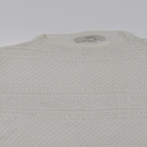 NEXT Womens White   Basic Blouse Size 12  - Knitted