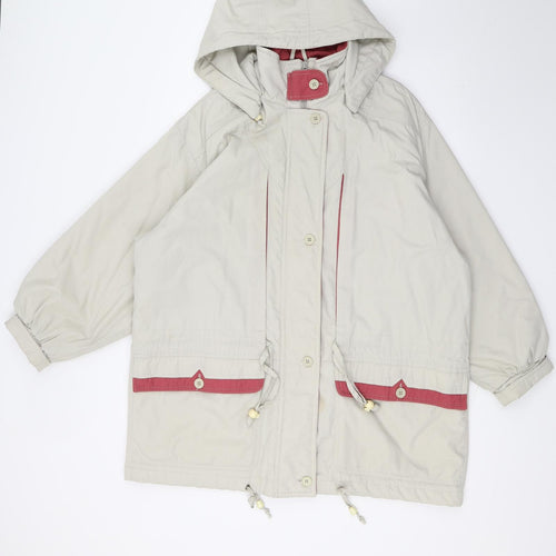 C&A Womens Beige   Jacket Coat Size 14  - PINK LINING
