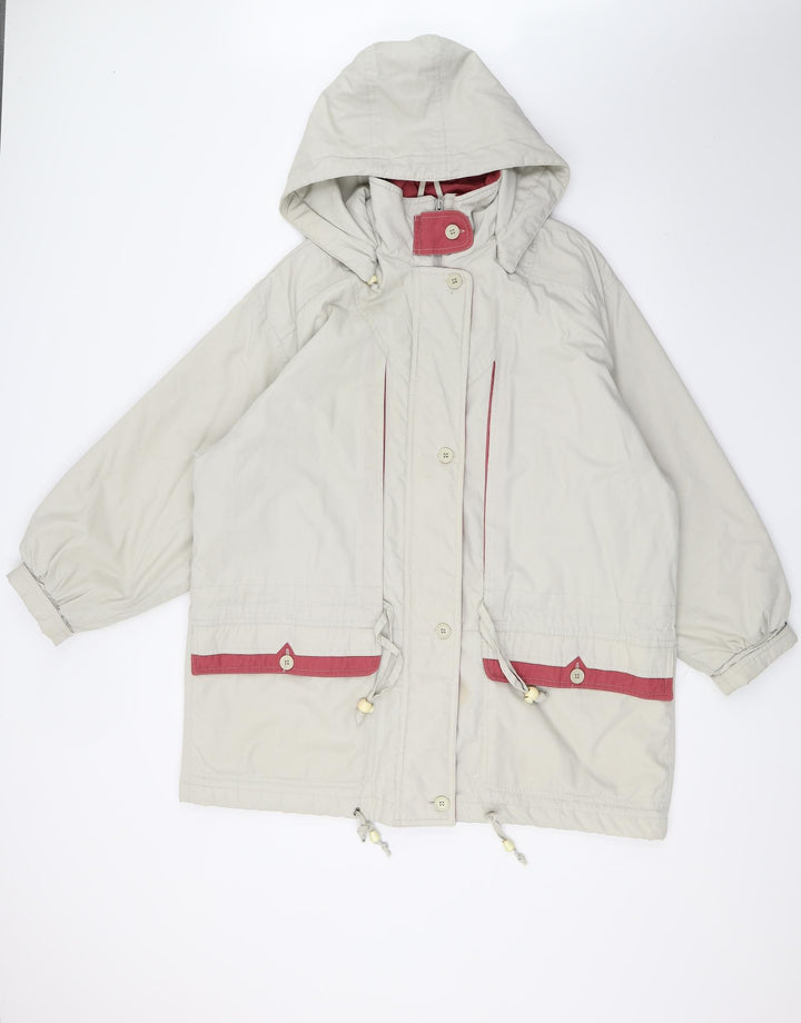 C&A Womens Beige Jacket Coat Size 14 - PINK LINING