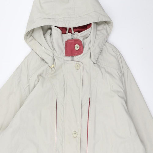 C&A Womens Beige   Jacket Coat Size 14  - PINK LINING