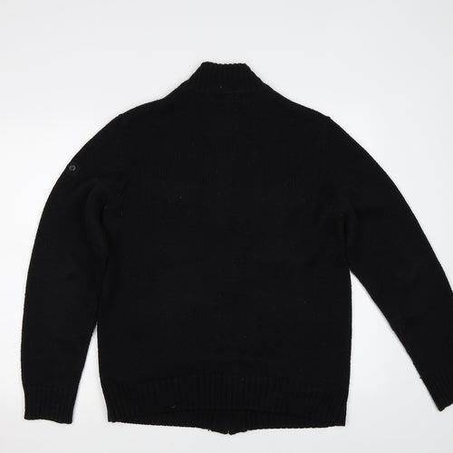 Dissident Mens Black   Cardigan Jumper Size M