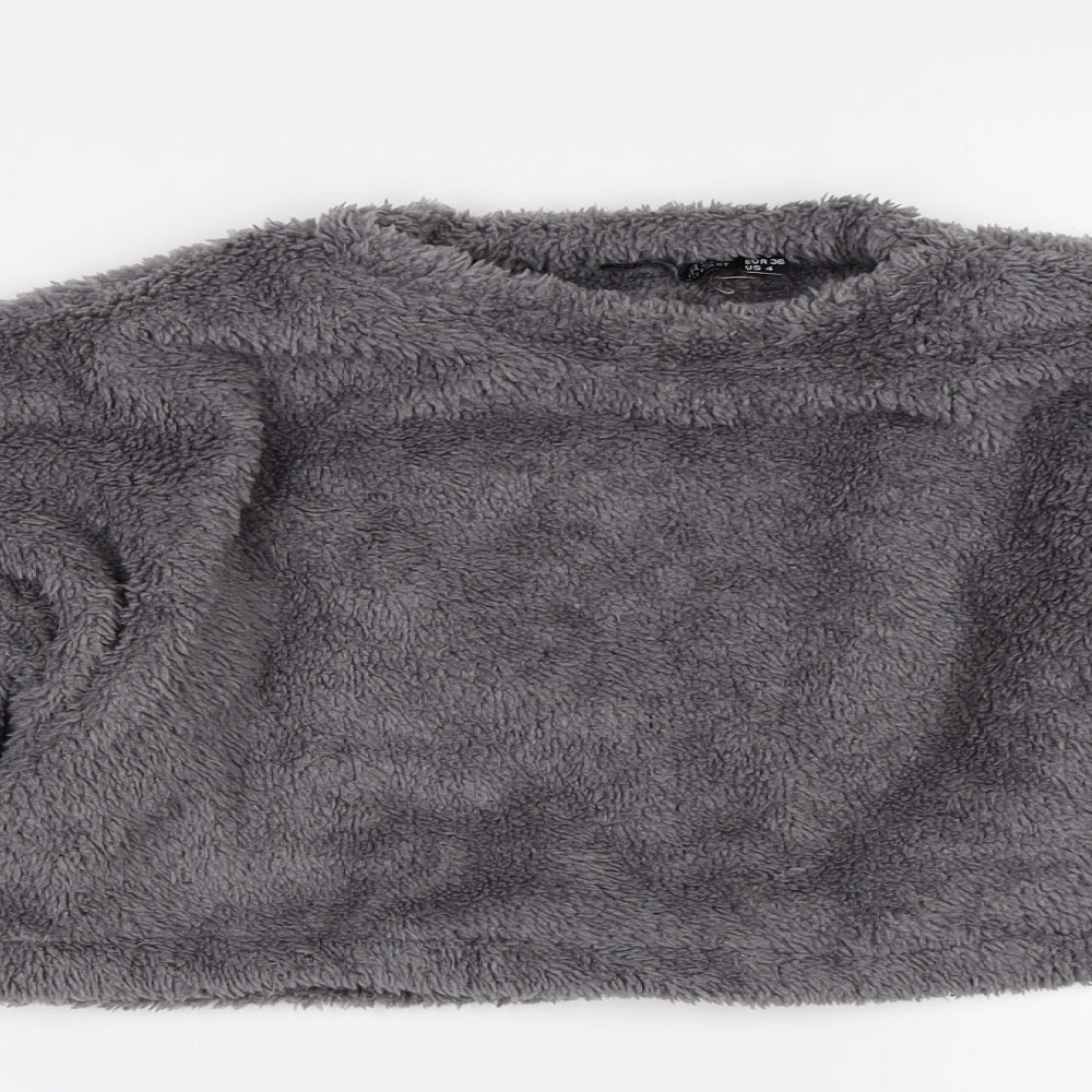 I SAW IT FIRST Womens Grey   Pullover Jumper Size 8  - CROPPED