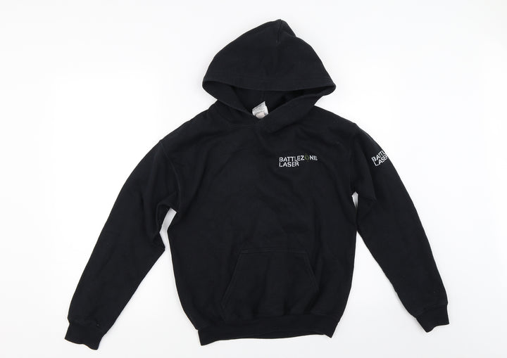 Gildan Boys Black Pullover Hoodie Size M