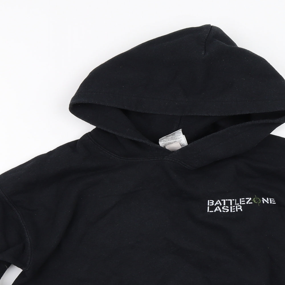 Gildan Boys Black   Pullover Hoodie Size M