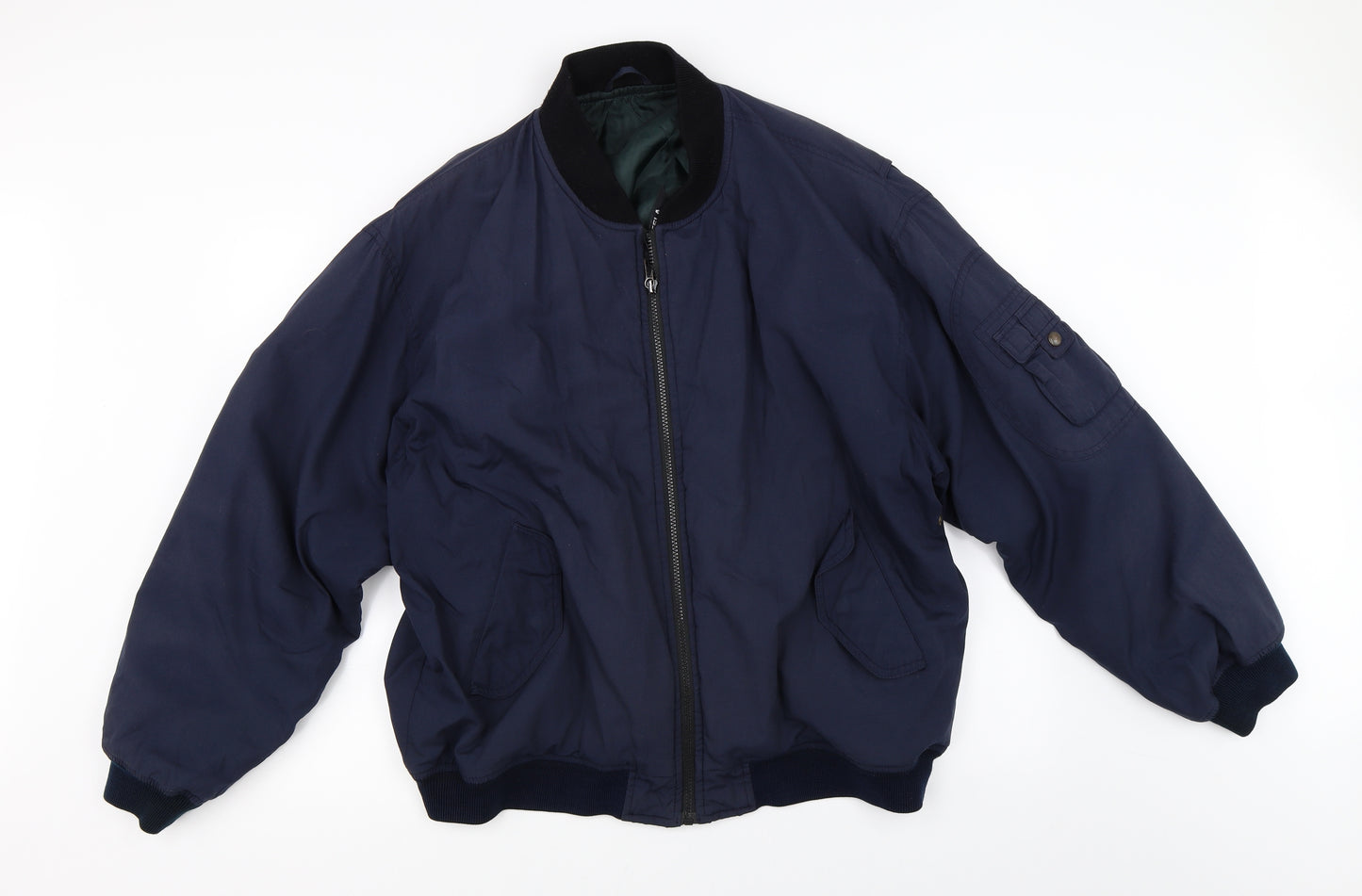 BHS Mens Blue   Bomber Jacket Jacket Size L