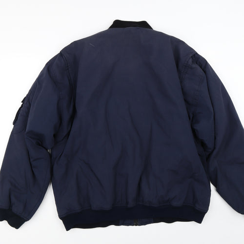 BHS Mens Blue   Bomber Jacket Jacket Size L