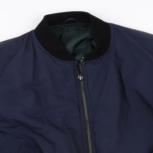 BHS Mens Blue   Bomber Jacket Jacket Size L