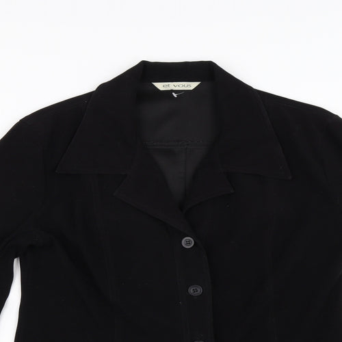 Et Vous Womens Black   Jacket  Size 12