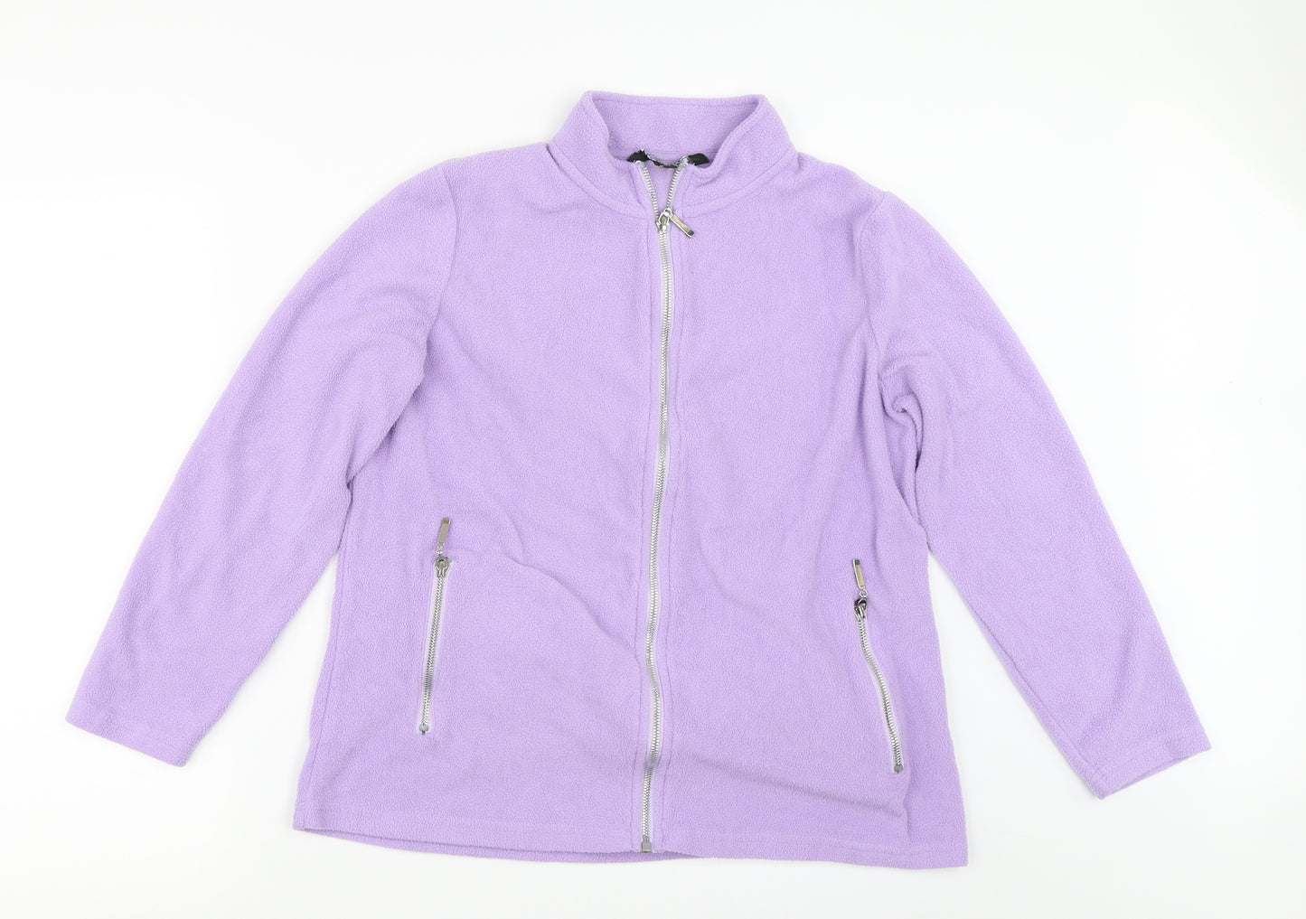 Preworn Womens Purple  Fleece Jacket  Size 12