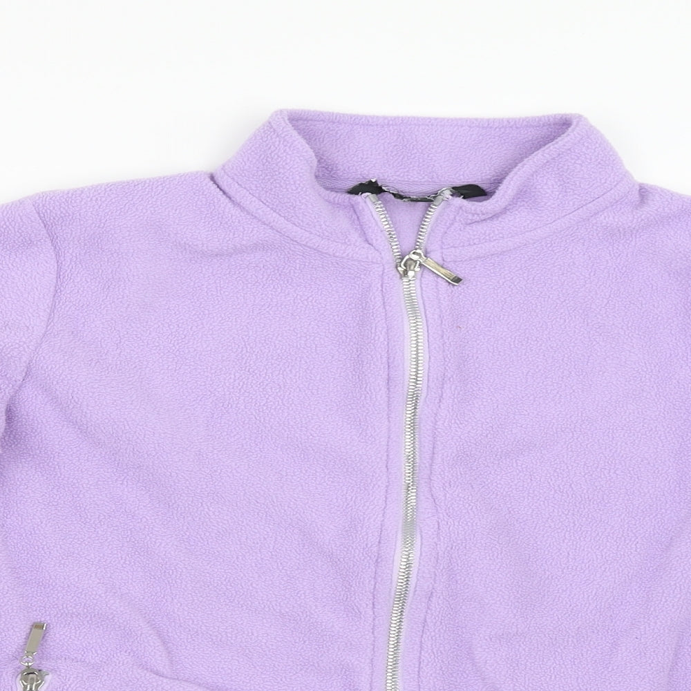 Preworn Womens Purple  Fleece Jacket  Size 12