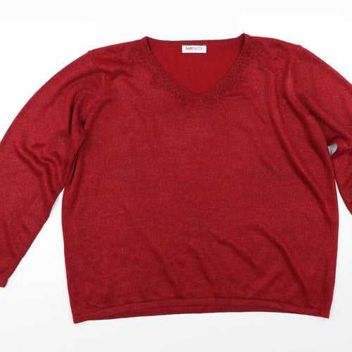 Bonmarché Womens Red    Jumper Size L