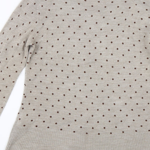 F&F Womens Brown Polka Dot  Cardigan Jumper Size 12