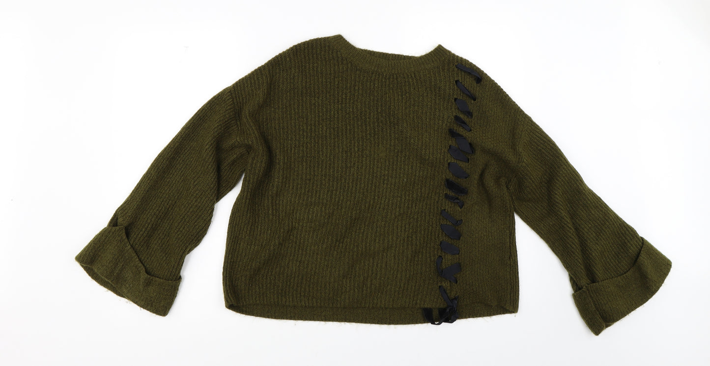Topshop Womens Green   Pullover Jumper Size 10