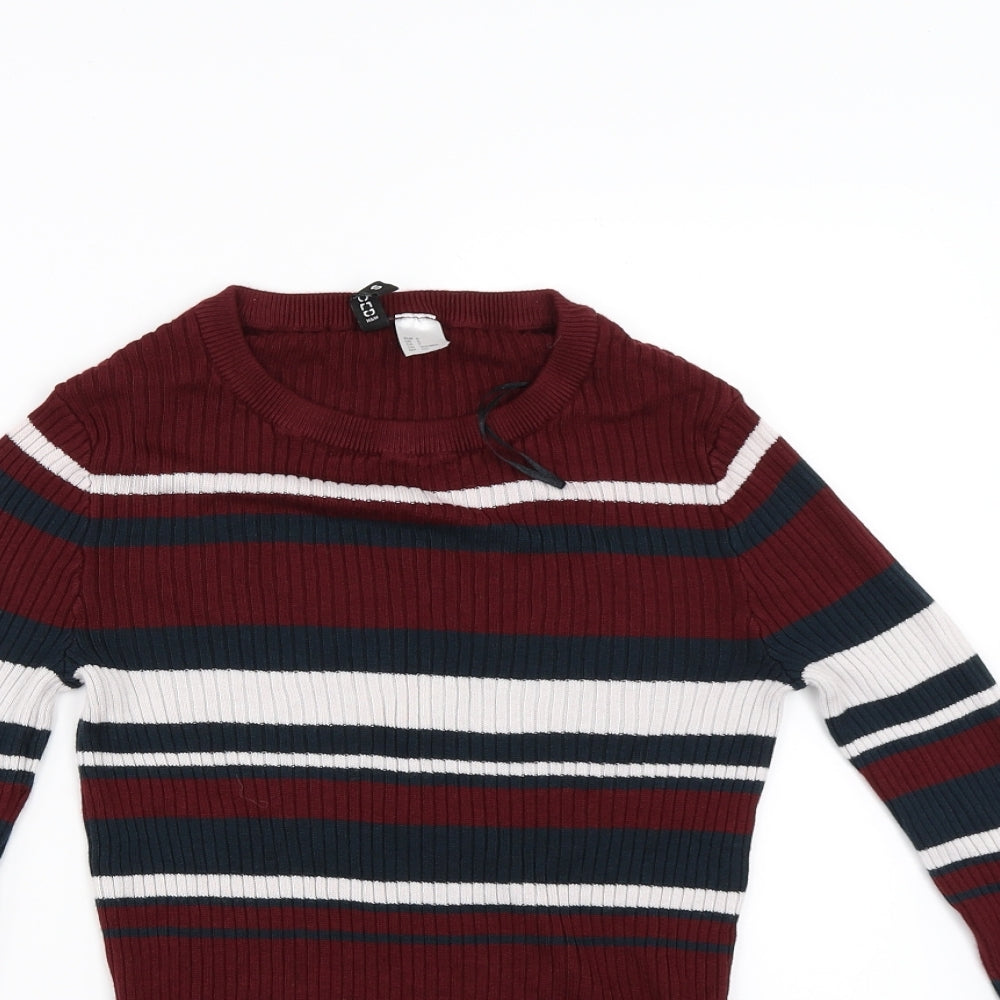 Divided by H&M Womens Red Striped   Jumper Size S
