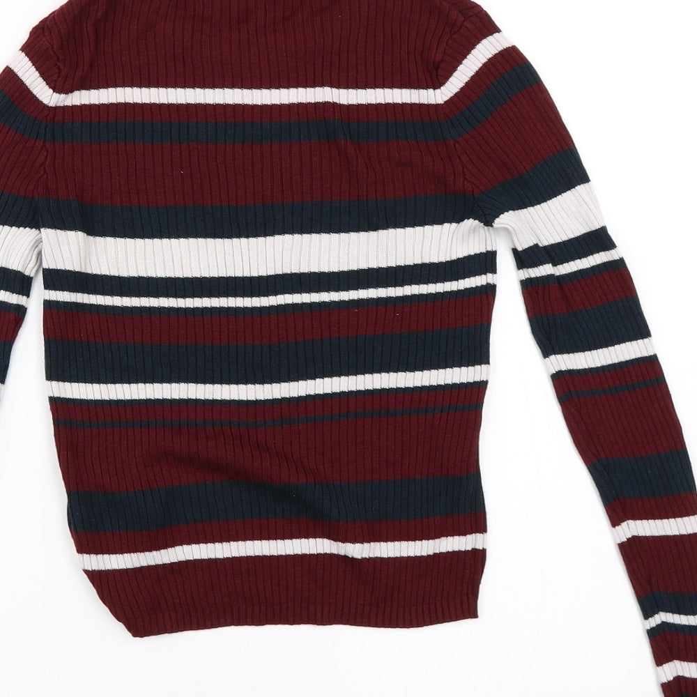 Divided by H&M Womens Red Striped   Jumper Size S
