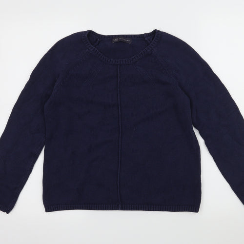 M&S Womens Blue  Knit Pullover Jumper Size 8