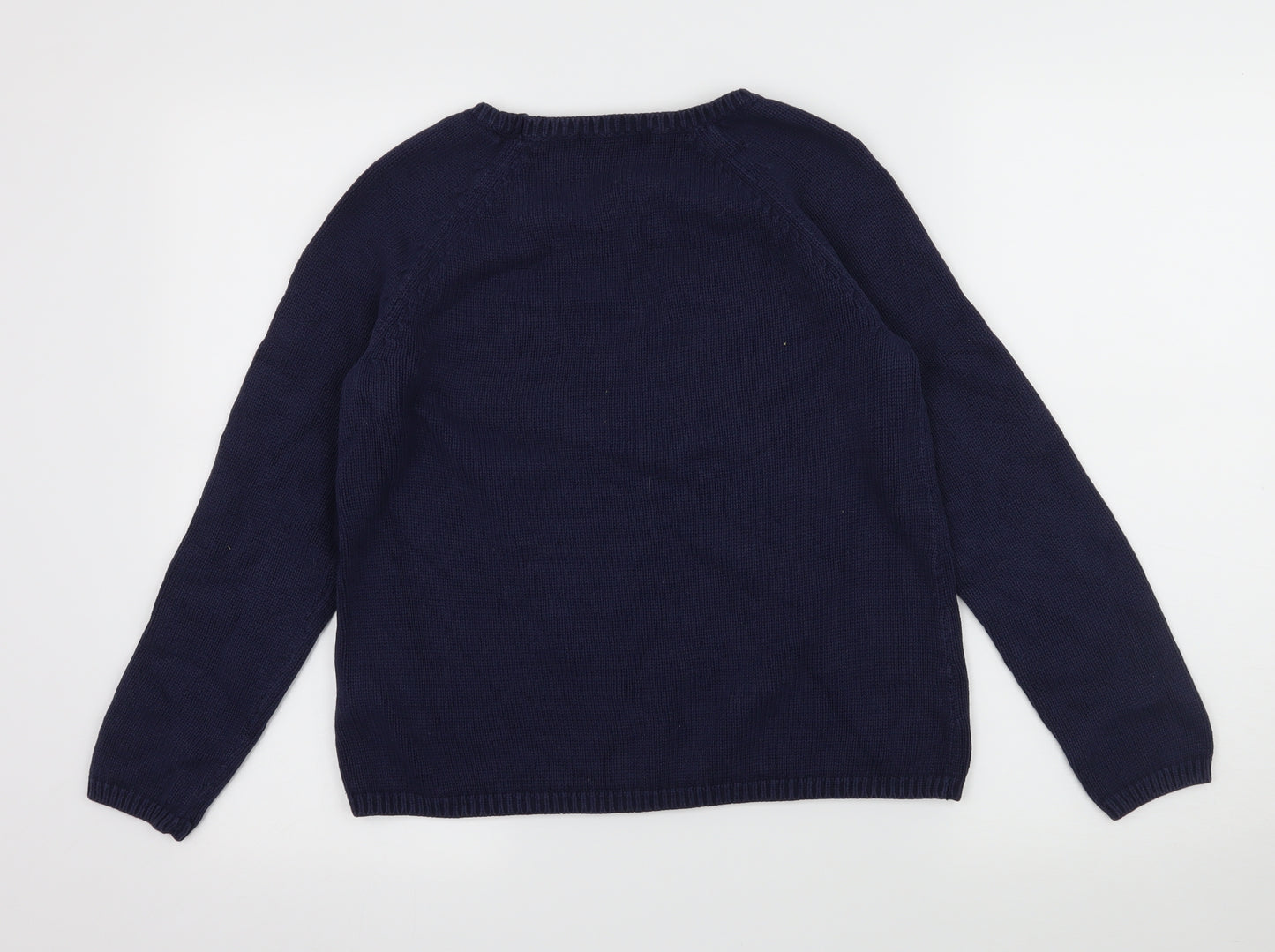 M&S Womens Blue  Knit Pullover Jumper Size 8