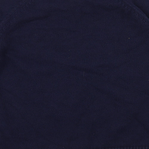 M&S Womens Blue  Knit Pullover Jumper Size 8