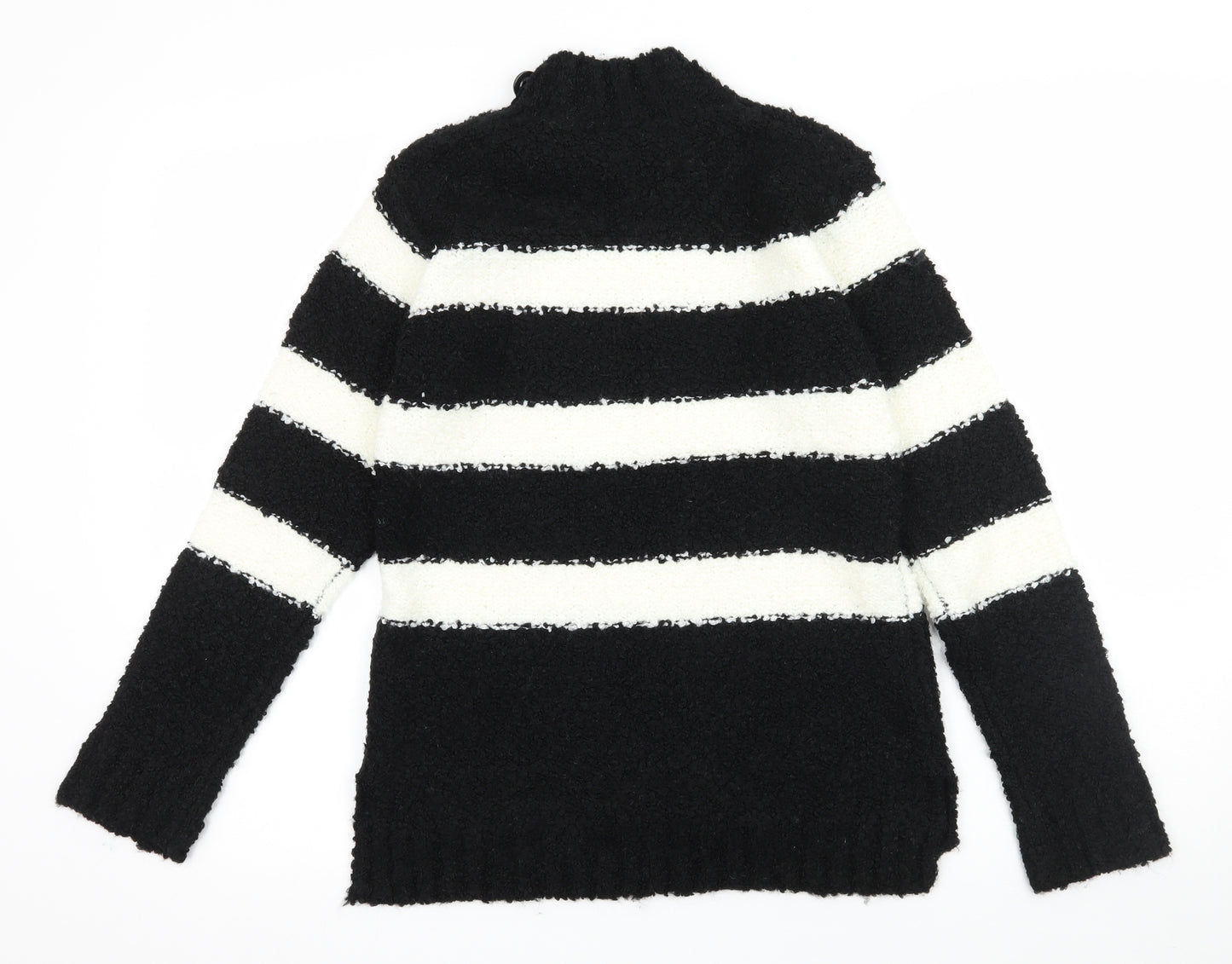 OVS Girls Black Striped  Pullover Jumper Size 12-13 Years